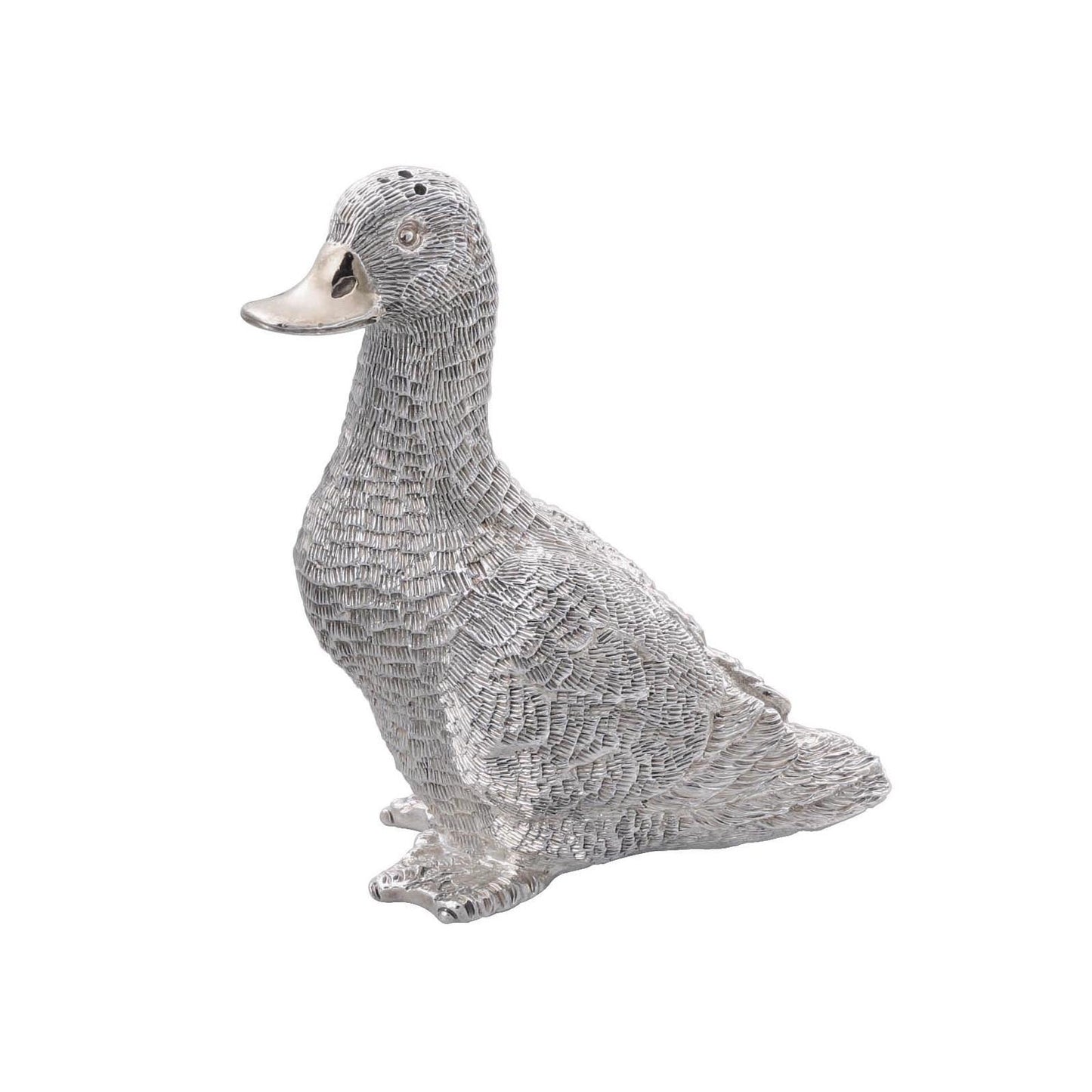 Condiment Pepper Shaker - Duck  (Partial Gilt)