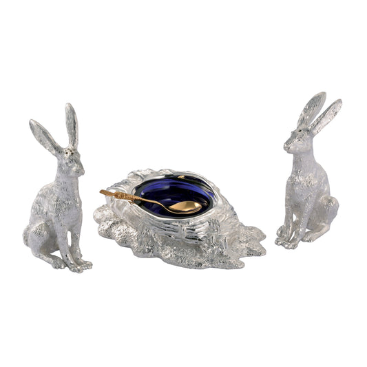 Condiment Set - Hare (Partial Gilt)